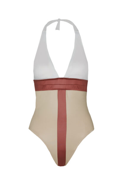 Traje de Baño Adulta Beige, Crudo y Teja