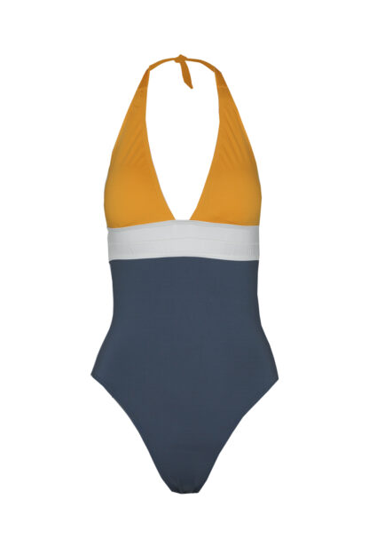 Traje de Baño Adulta Plomo, Crudo, Naranja